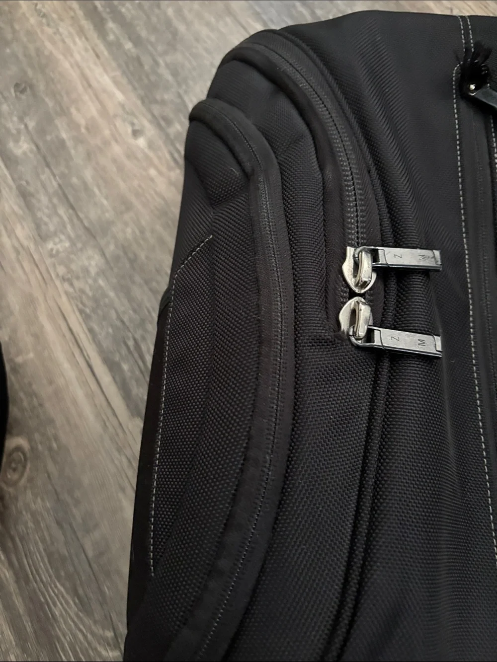 Men's Black Travel Backpack with Padded Straps